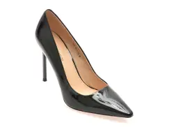 Pantofi eleganti EPICA PREMIUM negri, X212, din piele naturala lacuita imagine