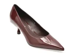 Pantofi eleganti EPICA PREMIUM visinii, 25061, din piele naturala lacuita imagine