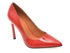 Pantofi eleganti EPICA rosii, E19070, din piele naturala lacuita imagine