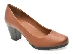Pantofi eleganti EVIDA maro, EV301, din piele naturala imagine