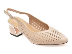 Pantofi eleganti FLAVIA PASSINI bej, JH56, din piele naturala imagine