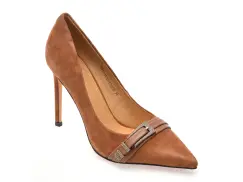 Pantofi eleganti FLAVIA PASSINI maro, 4A212, din piele intoarsa imagine