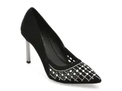 Pantofi eleganti FLAVIA PASSINI negri, H2407, din piele intoarsa imagine