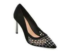 Pantofi eleganti FLAVIA PASSINI negri, M205, din piele intoarsa imagine