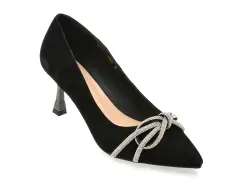 Pantofi eleganti FLAVIA PASSINI negri, Q1757, din piele intoarsa imagine