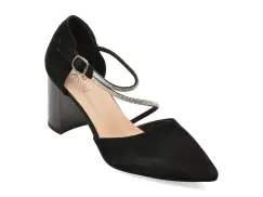 Pantofi eleganti FLAVIA PASSINI negri, V1822, din piele intoarsa imagine