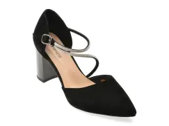 Pantofi eleganti FLAVIA PASSINI negri, V1822, din piele intoarsa imagine