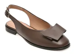 Pantofi eleganti GOLD DEER maro, 420923, din piele naturala imagine