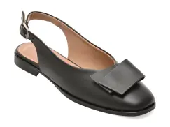 Pantofi eleganti GOLD DEER negri, 420923, din piele naturala imagine