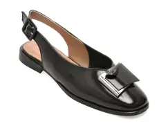 Pantofi eleganti GOLD DEER negri, 420925, din piele naturala lacuita imagine