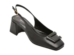 Pantofi eleganti GOLD DEER negri, 432004, din piele naturala imagine