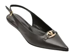 Pantofi eleganti GOLD DEER negri, 432102, din piele naturala imagine