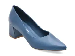 Pantofi eleganti IMAGE albastri, 1065, din piele naturala imagine