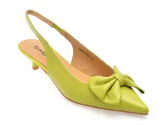 Pantofi eleganti IMAGE verzi, 4H077, din piele naturala imagine