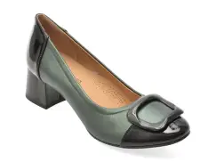 Pantofi eleganti KARISMA verzi, JI60008, din piele naturala imagine