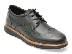 Pantofi eleganti OTTER negri, 1092, din piele naturala imagine