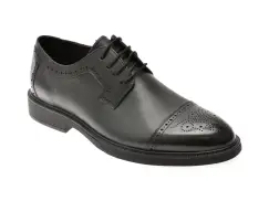 Pantofi eleganti OTTER negri, 30008, din piele naturala imagine