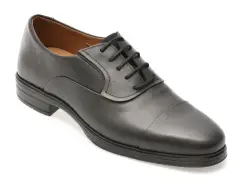 Pantofi eleganti OTTER negri, E301, din piele naturala imagine