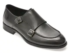 Pantofi eleganti OTTER negri, K1562, din piele naturala imagine