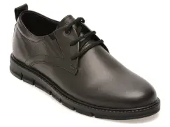 Pantofi eleganti OTTER negri, TTR1, din piele naturala imagine