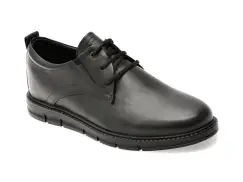 Pantofi eleganti OTTER negri, TTR1, din piele naturala imagine