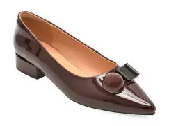 Pantofi eleganti PASS COLLECTION visinii, M460002, din piele naturala lacuita imagine