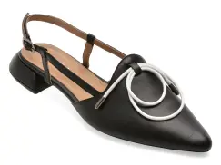 Pantofi EPICA alb-negru, 669B756, din piele naturala imagine