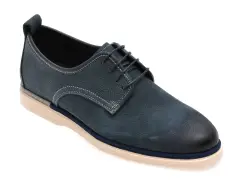 Pantofi EPICA albastri, MC102, din nabuc imagine