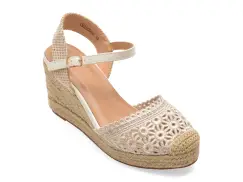 Pantofi EPICA albi, 990, din material textil imagine