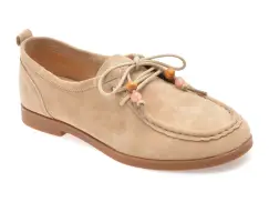 Pantofi EPICA bej, 5817, din piele intoarsa imagine