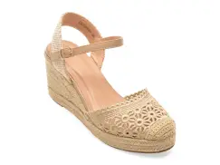 Pantofi EPICA bej, 990, din material textil imagine