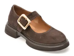 Pantofi EPICA maro, 4196732, din piele intoarsa imagine