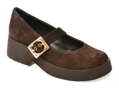 Pantofi EPICA maro, 4842520, din piele intoarsa imagine