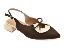 Pantofi EPICA maro, 669B753, din piele intoarsa imagine