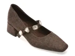 Pantofi EPICA maro, 8862, din material textil imagine