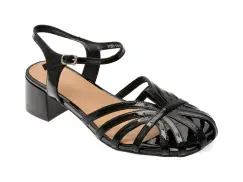 Pantofi EPICA negri, 1295D19, din piele naturala lacuita imagine