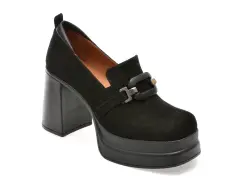Pantofi EPICA negri, 19995, din piele intoarsa imagine