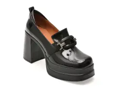 Pantofi EPICA negri, 19995, din piele naturala lacuita imagine