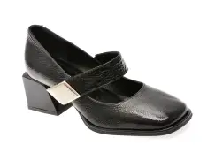 Pantofi EPICA negri, 2778940, din piele naturala lacuita imagine