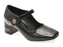 Pantofi EPICA negri, 3510071, din piele naturala lacuita imagine