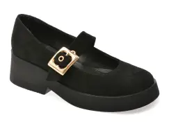 Pantofi EPICA negri, 4842520, din piele intoarsa imagine