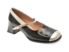 Pantofi EPICA negri, 6020238, din piele naturala lacuita imagine