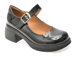 Pantofi EPICA negri, 677, din piele naturala lacuita imagine