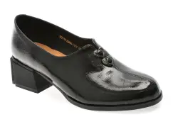 Pantofi EPICA negri, EB896, din piele naturala lacuita imagine