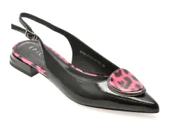 Pantofi EPICA negri, LD1094, din piele naturala lacuita imagine