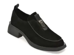 Pantofi EPICA negri, LD1139, din piele intoarsa imagine