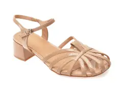 Pantofi EPICA nude, 1295D19, din piele naturala lacuita imagine