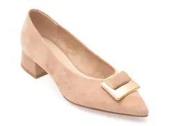 Pantofi EPICA nude, E300, din piele intoarsa imagine