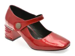 Pantofi EPICA rosii, 3510071, din piele naturala lacuita imagine