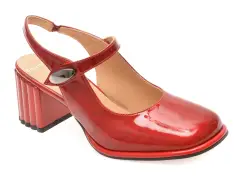 Pantofi EPICA rosii, 6020445, din piele naturala lacuita imagine
